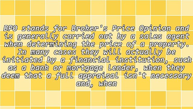 BPO Real Estate Appraisals