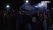 Leicester City fans celebrate Premier League win at King Power Stadium