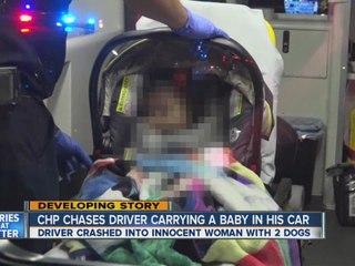 Street racing driver with baby T-bones car in City Heights