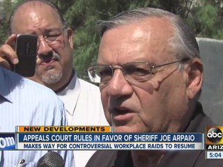 Appeals court rules in favor of Sheriff Joe Arpaio