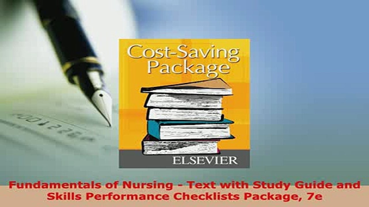 PDF  Fundamentals of Nursing  Text with Study Guide and Skills Performance Checklists Package Read Online