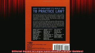 Downlaod Full PDF Free  Official Guide to Legal Specialties Career Guides Free Online