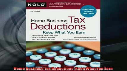 FREE DOWNLOAD  Home Business Tax Deductions Keep What You Earn  FREE BOOOK ONLINE