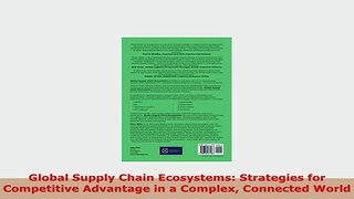 PDF  Global Supply Chain Ecosystems Strategies for Competitive Advantage in a Complex PDF Online