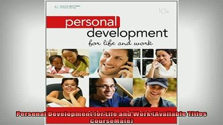 READ FREE Ebooks  Personal Development for Life and Work Available Titles CourseMate Full Free