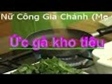 Thực đơn  Canh nghêu nấu mướp, mồng tơi - Cà tím chiên tôm thịt - Ức gà kho tiêu