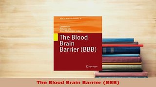 Download  The Blood Brain Barrier BBB Ebook Free