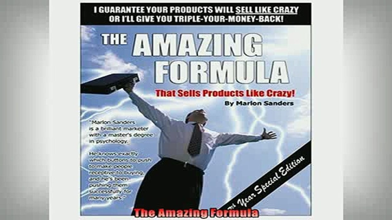 Free PDF Downlaod  The Amazing Formula  BOOK ONLINE