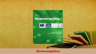Read  Bioenergetics Ebook Free