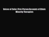 Read Voices of Color: First-Person Accounts of Ethnic Minority Therapists PDF Online
