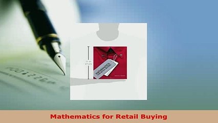 Download  Mathematics for Retail Buying Read Full Ebook