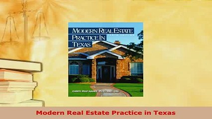 PDF  Modern Real Estate Practice in Texas PDF Full Ebook