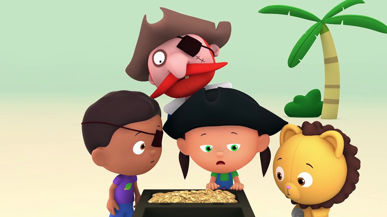 Цифры для детей. Счет до 3. Развивающий мультик Считаем с Полой - Охотники за сокровищами