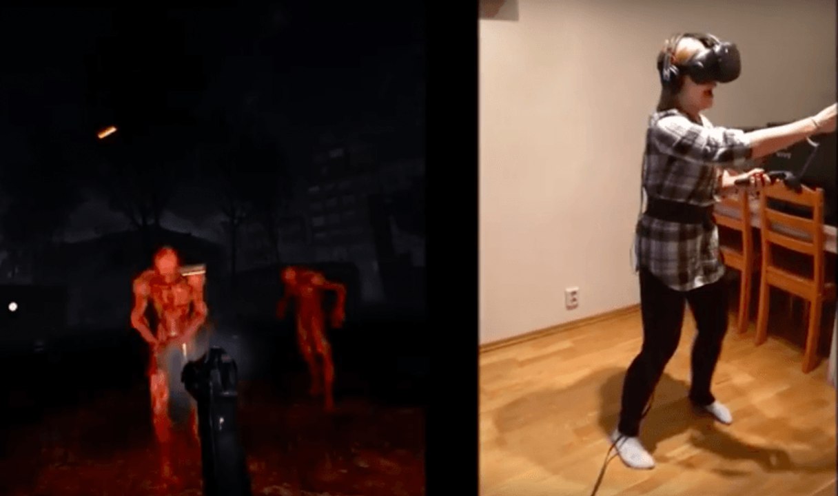 [HTC Vive] Renate's first time playing.. The Brookhaven Experiment, 1 wave, and that's enough