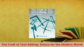 Download  The Craft of Text Editing Emacs for the Modern World PDF Online
