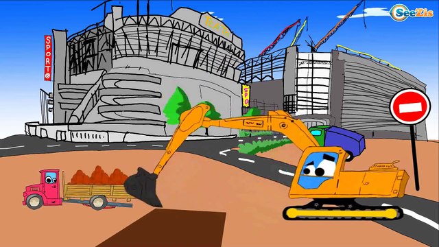 ✔ Мультики про Машинки. Желтый Экскаватор, Бульдозер и Грузовик на строительной площадке. Все серии