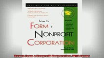 FAVORIT BOOK   How to Form a Nonprofit Corporation With Forms  FREE BOOOK ONLINE