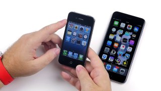 iPhone 4S iOS 6.1.3 vs iPhone 6S Plus iOS 9.1 - Epic Battle!
