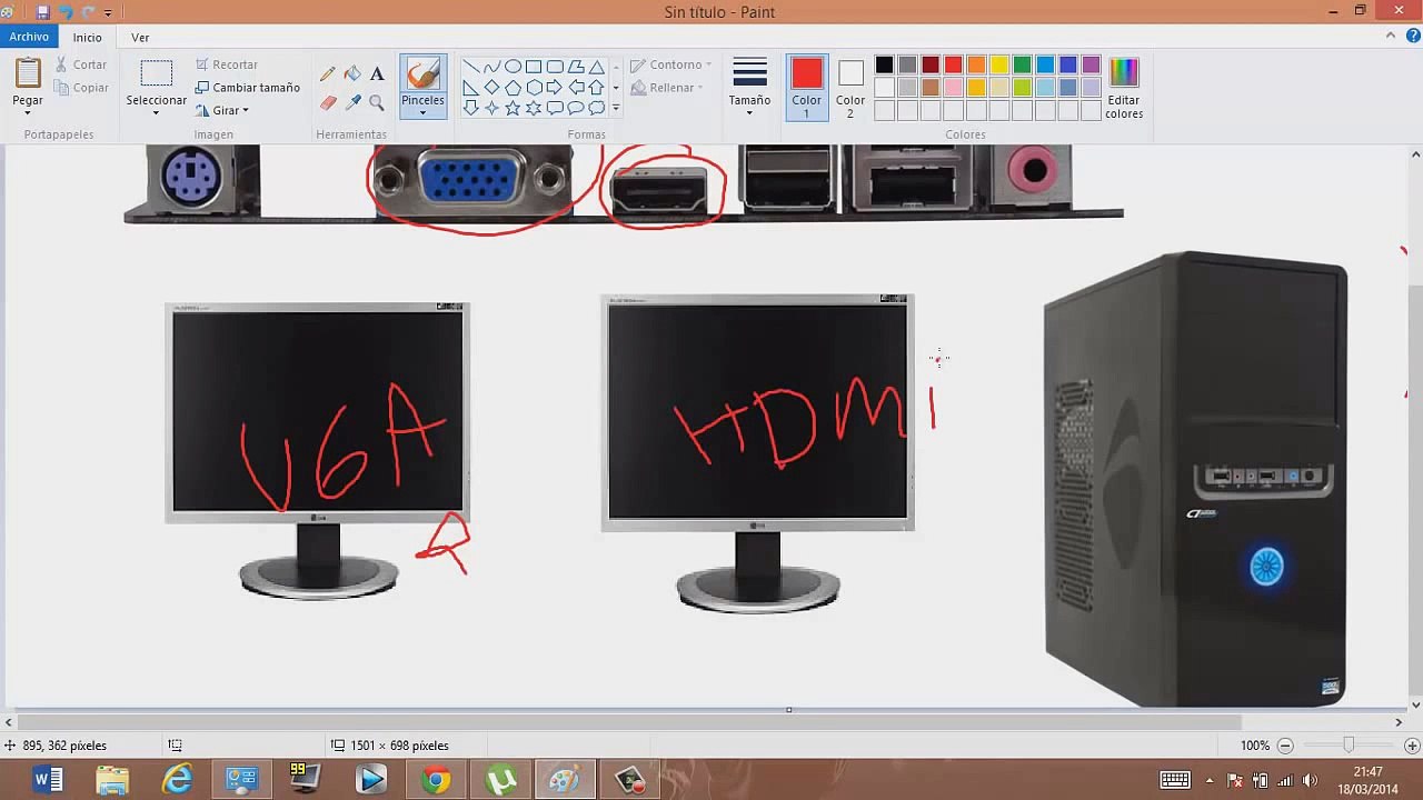 Como Conectar 2 Pantallas a una PC tutorial facil