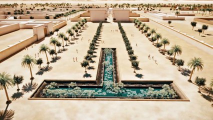 Reconstitution en 3D d'Akhetaton, la capitale de Néfertiti et Akhenaton - thumbnail