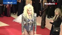 Lady Gaga wears metallic bodice and blazer for 2016 Met Gala