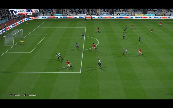 BPL 9 Тур. Ньюкасл - Манчестер Юнайтед. 0:1. Rooney, 45+1'