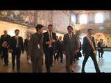 Firenze - Arrivo del Primo ministro giapponese, Shinzo Abe, a Palazzo Vecchio (02.05.16)