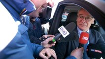 Ranieri arrives at Leicester training ground after title win