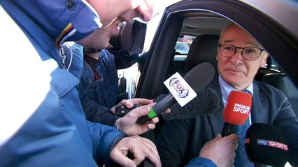 Ranieri arrives at Leicester training ground after title win