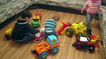 Kids Playing With Toys Garbage truck   Bruder bagger   Fire Truck      Dickie Toy 2