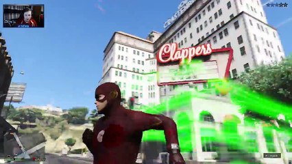 FLASH VS GREEN HULK! EPIC BATTLE - GTA 5 MOD