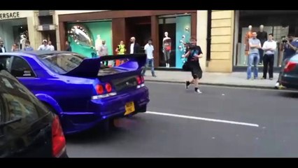 Nissan Skyline Shooting Flames
