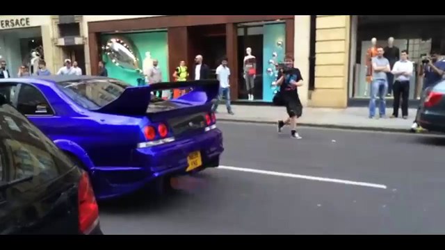 Nissan Skyline Shooting Flames