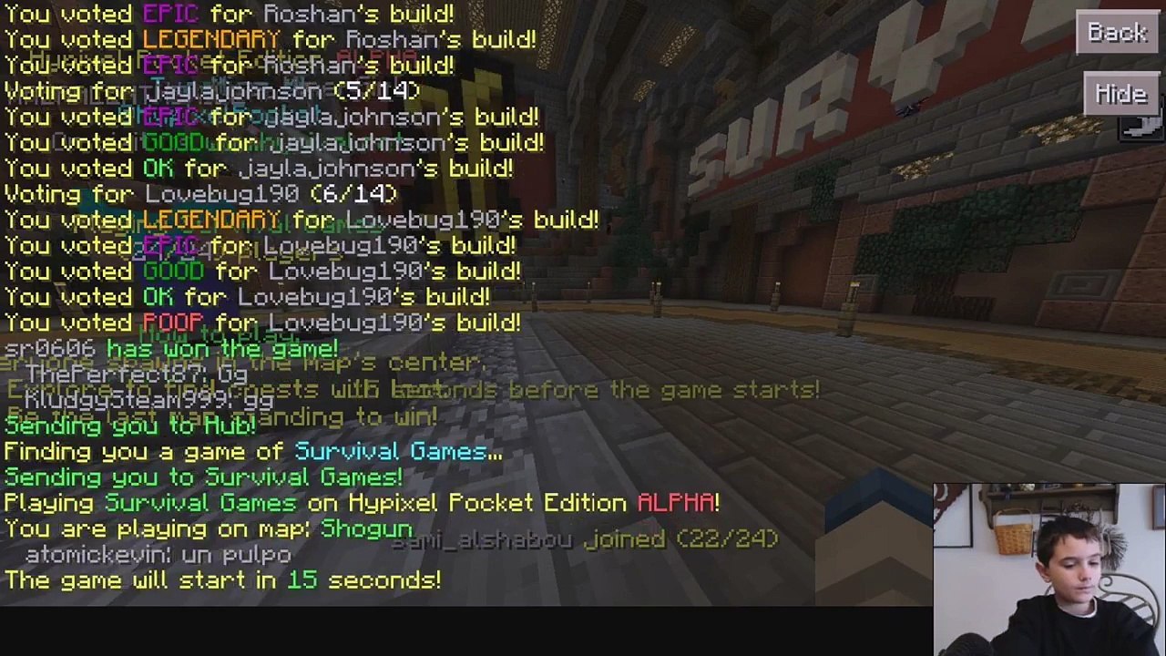Minecraft Windows 10 Beta Playing on Hypixel!