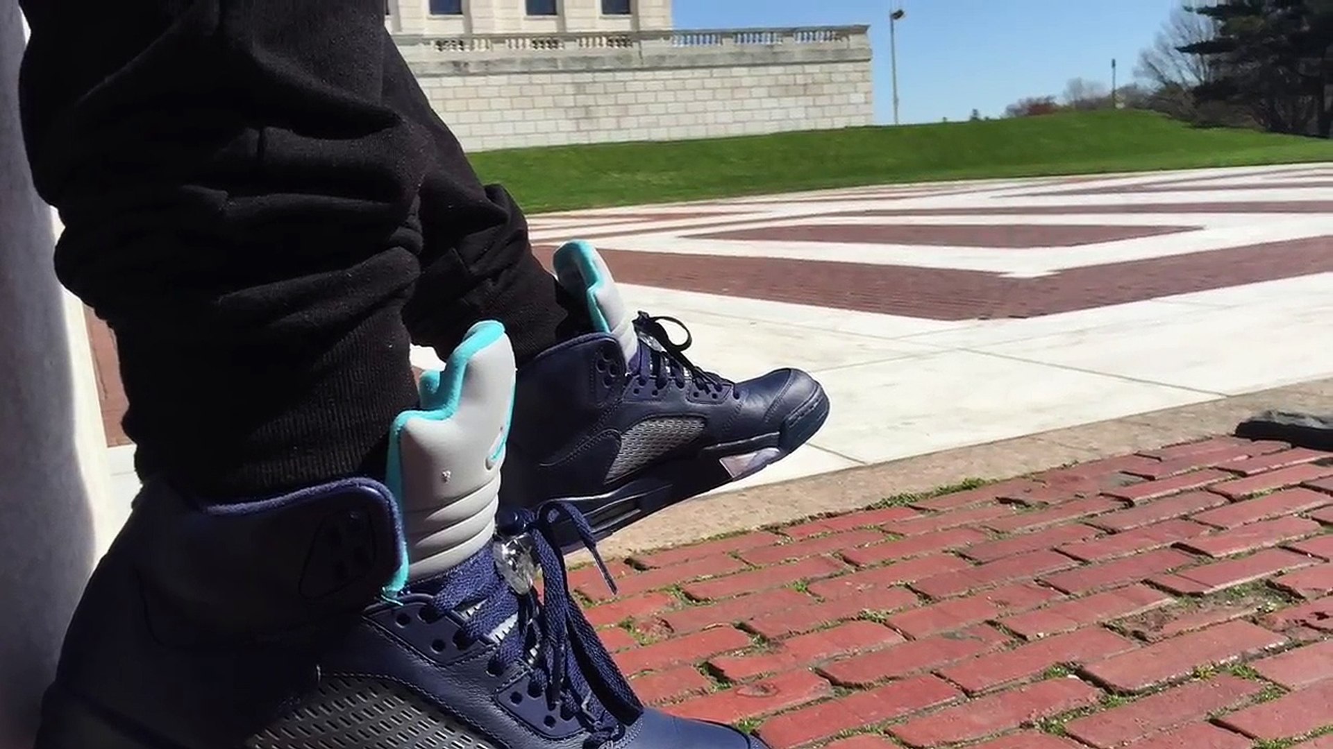 jordan 5 pre grape on feet