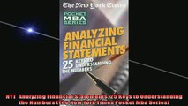 FREE PDF DOWNLOAD   NYT  Analyzing Financial Statements 25 Keys to Understanding the Numbers The New York  BOOK ONLINE