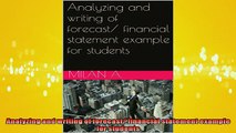 FAVORIT BOOK   Analyzing and writing of forecast financial statement example for students  FREE BOOOK ONLINE