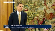 Spanish King calls national election for June 26