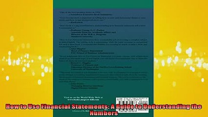 FREE PDF DOWNLOAD   How to Use Financial Statements A Guide to Understanding the Numbers  DOWNLOAD ONLINE