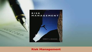 Read  Risk Management Ebook Free