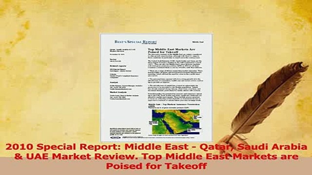 Read 2010 Special Report Middle East Qatar Saudi Arabia UAE Market Review Top Middle East PDF Free