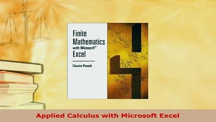 PDF  Applied Calculus with Microsoft Excel Download Online