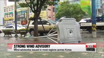 Strong wind sweeps across Korea