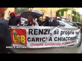 Renzi a Matera protesta via roma
