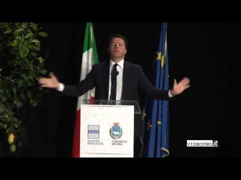 renzi a matera intervento renzi