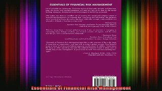 FAVORIT BOOK   Essentials of Financial Risk Management  FREE BOOOK ONLINE