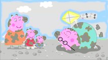 Peppa Pig Coloring Pages Daddy Pig in The Mud with Kite