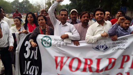 Rawalpindi Islamabad Union of Journalists Rally at Word press Freedom day 1