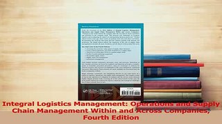 Download  Integral Logistics Management Operations and Supply Chain Management Within and Across Ebook Online