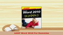 PDF  AARP Word 2010 For Dummies  EBook